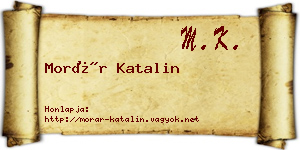 Morár Katalin névjegykártya