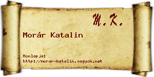 Morár Katalin névjegykártya
